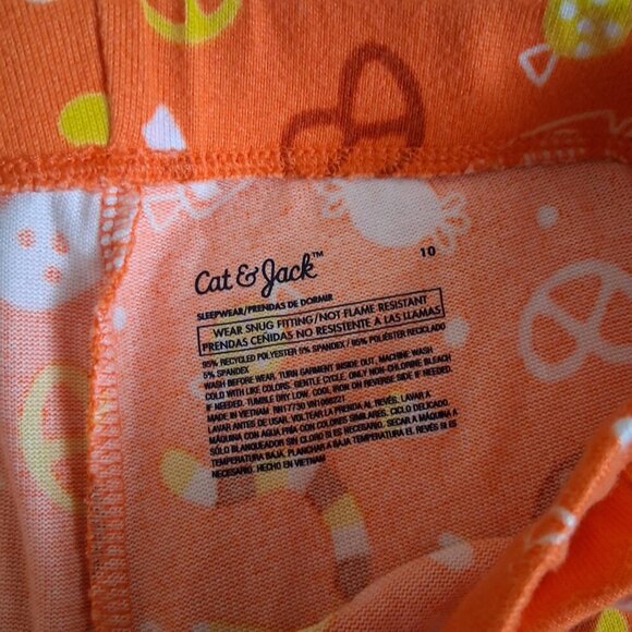 Cat & Jack Boys Unisex Size 10 Orange Halloween Pajamas - Picture 8 of 10
